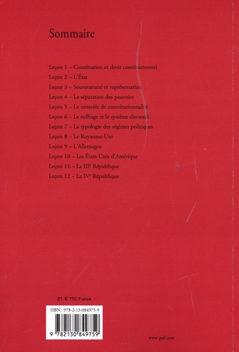 Manuel de droit constitutionnel. Tome 1, Théorie générale, Histoire, Régimes étrangers 4e édition