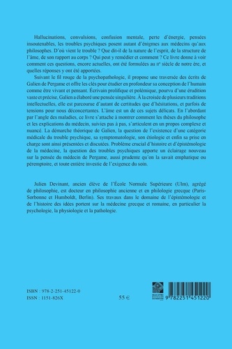 Les troubles psychiques selon Galien. Etude d'un système de pensée