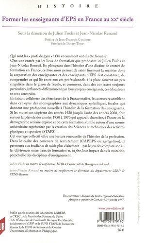 Former les enseignants d'EPS en France au XXe siècle