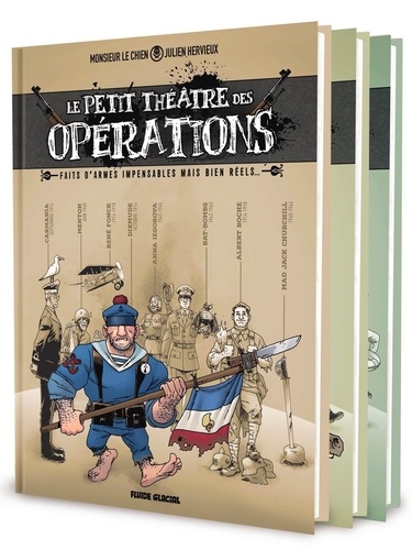 Julien Hervieux et  Monsieur le chien - Le petit théâtre des opérations  : Pack en 3 volumes : Tomes 1 à 3.