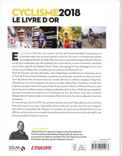 Cyclisme 2018. Le livre d'or - Occasion