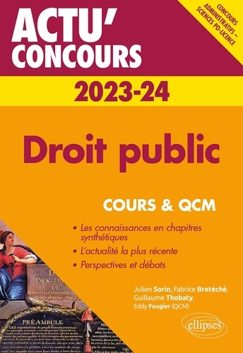 Droit public. Cours et QCM  Edition 2023-2024