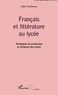 Julien Yombouno - Français et littérature au lycée - Techniques de production et d'analyse des textes.