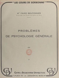 Problèmes de psychologie générale