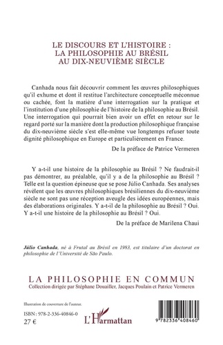 Le discours et l'histoire : la philosophie au Brésil au dix-neuvième siècle