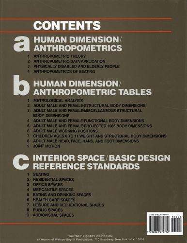 Human Dimension and Interior Space. A Source Book of Design Reference Standards