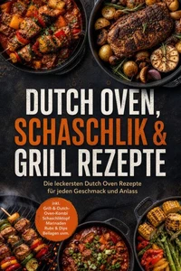 Dutch Oven, Schaschlik &amp; Grill Rezepte: Die leckersten Dutch Oven Rezepte für jeden Geschmack und Anlass – inkl. Grill-&amp;-Dutch-Oven-Kombi, Schaschliktopf, Marinaden, Rubs &amp; Dips, Beilagen uvm.