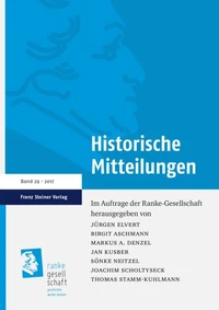 Historische Mitteilungen 29 (2017)