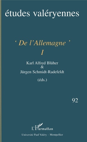 Etudes Valeryennes N° 92 : "De L'Allemagne" 1