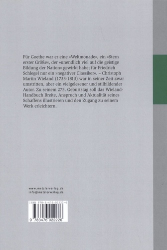 Wieland-Handbuch. Leben - Werk - Wirkung