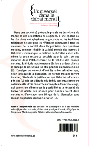 L'universel dans le débat moral. Essai sur l'éthique de la discussion de Jürgen Habermas