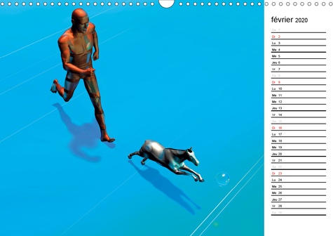 CALVENDO Art  Emotion virtuelle (Calendrier mural 2020 DIN A3 horizontal). Créations imaginaires numériques (Calendrier anniversaire, 14 Pages )
