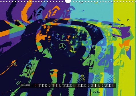 CALVENDO Art  F1 peintures Pop Art (Calendrier mural 2020 DIN A3 horizontal). Série de 12 tableaux style Pop Art sur une sélection des plus belles Formules 1. (Calendrier mensuel, 14 Pages )