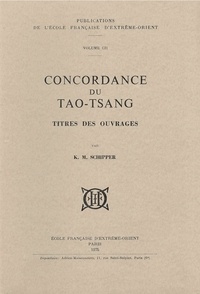 K. m. Schipper - Concordance du Tao-Tsang - Titres des ouvrages.