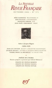 La Nouvelle Revue Française (1953-....) N° 571 octobre 2005