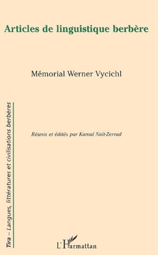 Articles de linguistique berbère. Mémorial Werner Vycichl