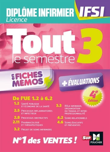 Tout le semestre 3 en fiches mémos - Diplôme d'état infirmier - DEI IFSI - Révision et entrainement