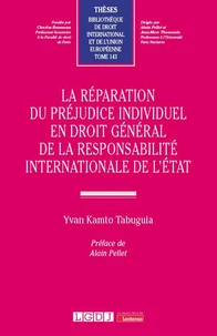 La réparation du préjudice individuel en droit général de la responsabilité internationale de l'Etat