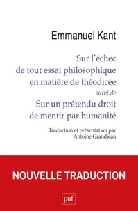 Sur l'échec de tout essai philosophique en matière de théodicée