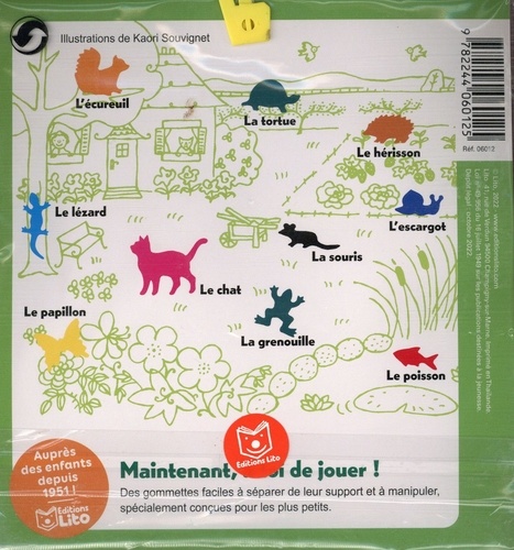 Les animaux du jardin. 200 gommettes autocollantes