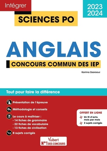 Anglais. Concours commun des IEP  Edition 2023-2024