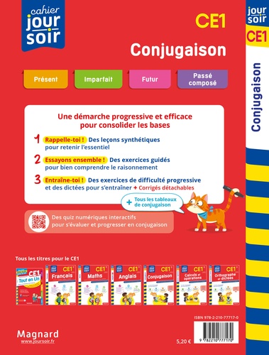 Cahier du jour/Cahier du soir Conjugaison CE1  Edition 2023