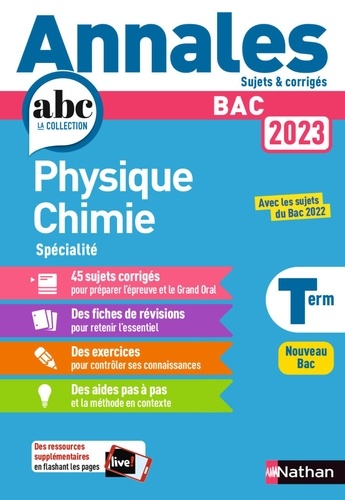 Physique-Chimie Tle Spécialité. Annales Sujets & corrigés  Edition 2023