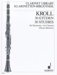 Karl Kroll - 30 Studies - "relating to the Technique of the Tongue". clarinet..