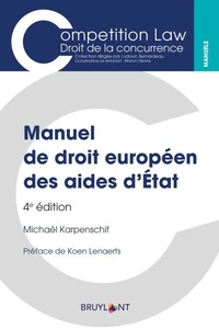Manuel de droit européen des aides d'Etat