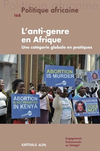  Karthala - Politique africaine N° 168 : L'anti-genre en Afrique.