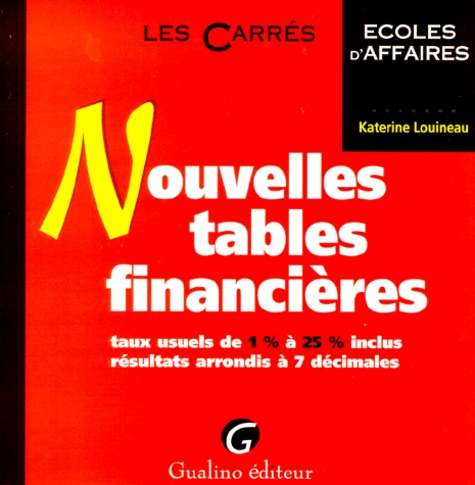 Katerine Louineau - Nouvelles Tables Financieres. Taux Usuels De 1% A 25% Inclus, Resultats Arrondis A 7 Decimales.