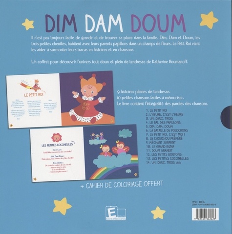 Dim Dam Doum. 2 volumes : Au dodo les doudous ; Cahier de coloriages  avec 1 CD audio