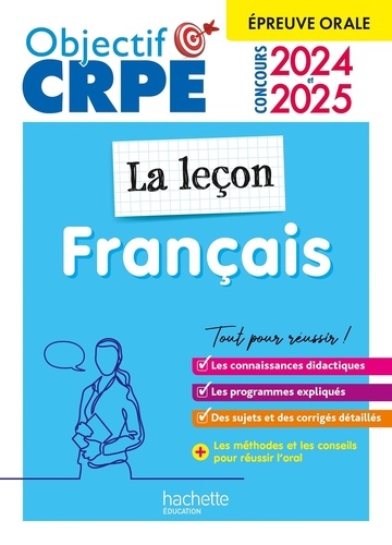 Français La leçon. Epreuve orale d'admission  Edition 2024-2025