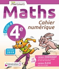 Katia Hache et Sébastien Hache - Mathématiques 4e cycle 4 Iparcours - Cahier numérique. 1 Clé Usb