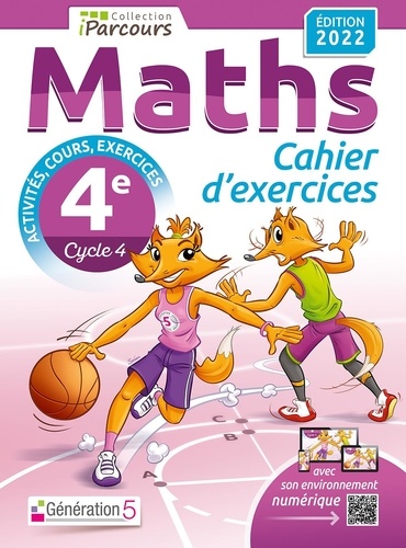 Maths 4e iParcours. Cahier d'exercices  Edition 2022