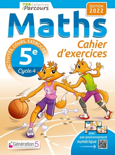 Maths 5e iParcours. Cahier d'exercices  Edition 2022