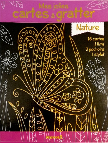 Katie Hewat et Angelika Scudamore - Mes jolies cartes à gratter Nature - Avec 16 cartes, 3 pochoirs et 1 stylet.