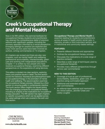 Creek's Occupational Therapy and Mental Health 5th edition