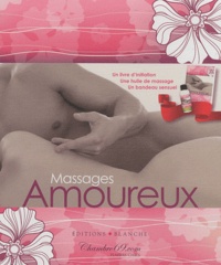 Kavida Rei - Massages Amoureux - Coffret avec un livre + une huile de massage + un bandeau sensuel.