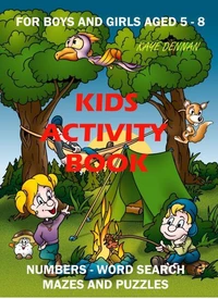 Kids Activity Book:  Numbers - Word Search - Mazes and Puzzles