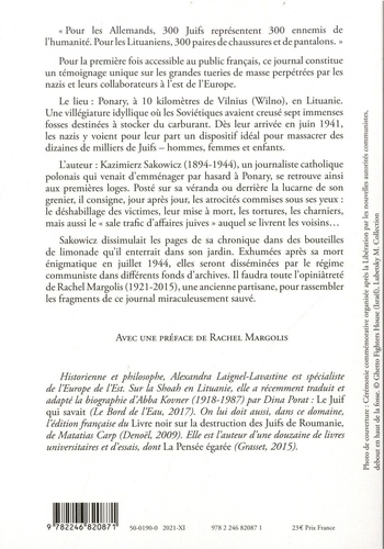 Journal de Ponary 1941-1943. Un témoignage oculaire unique sur la destruction des Juifs de Lituanie