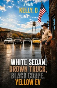 White Sedan, Brown Truck, Black Coupe, Yellow EV.