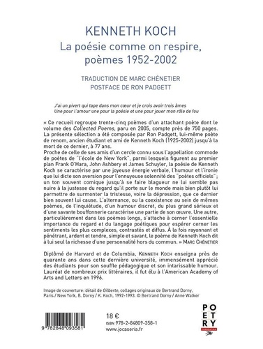 La poésie comme on respire. Poèmes 1952-2002