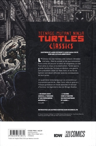 Teenage Mutant Ninja Turtles Classics Tome 4 New York, ville en guerre