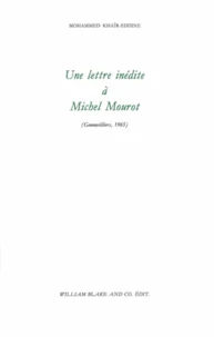 Une lettre inédite à Michel Mourot