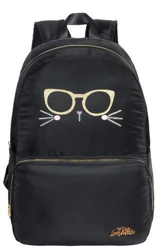 SAC À DOS BORNE 2 COMPARTIMENT MISS LEMONADE CUTE FACES GLASSES NOIR