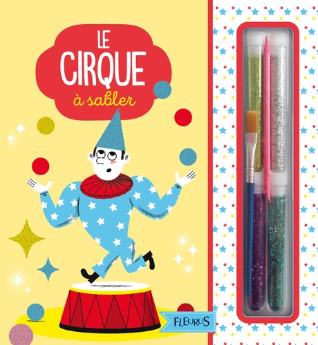  Kiko - Le cirque à sabler - Avec 4 cartes à décorer, 4 tubes de sable coloré, 1 pique en bois et 1 pinceau applicateur.