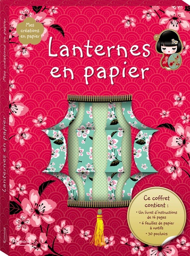 Lanternes en papier. Avec 6 feuilles de papier à motif et 30 pochoirs