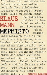 Klaus Mann - Mephisto - Roman einer Karriere.