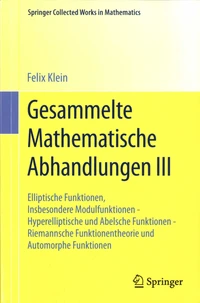 Gesammelte Mathematische Abhandlungen